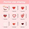 6 Sheets Creative Heart Valentine'S Day Window Stick Double-Sided PVC Window Decals Window Decorations Wedding