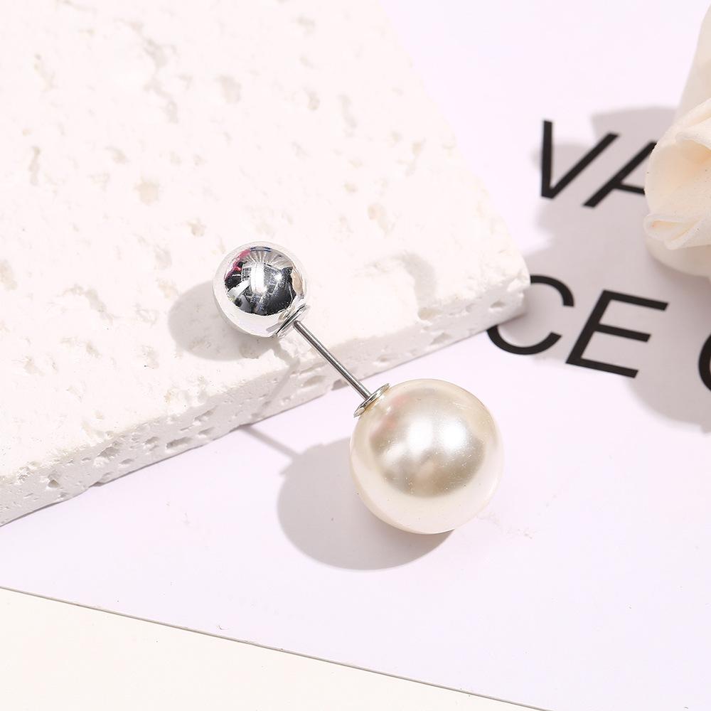 Vintage Gold Brooch Pins Double Head Simulation Pearl Large Big Brooches Wedding Jewelry Accessories