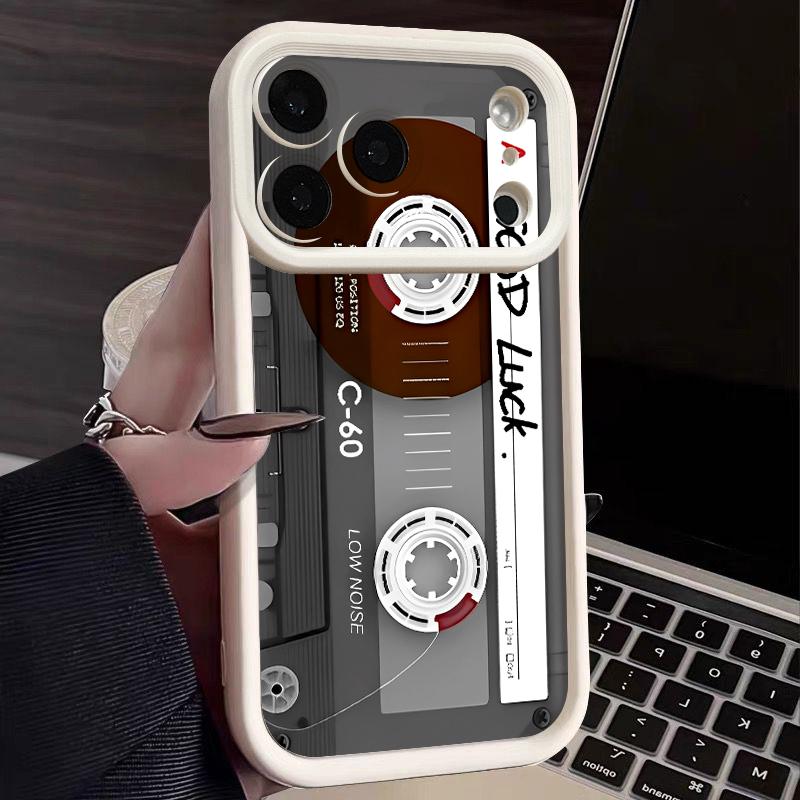 Tape Print Handyhülle für iPhone Air 16e 17 16 15 14 Pro Max 13 12 Pro 15 16 14 Plus Stoßfestes Silikon Weiche TPU-Hülle
