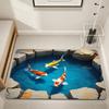 Modern Creative Carp Pond Abstract Home Bedside Rug Kitchen Bath Floor Mat Hallway Balcony Carpet Entrance Doormat Hogar Decor