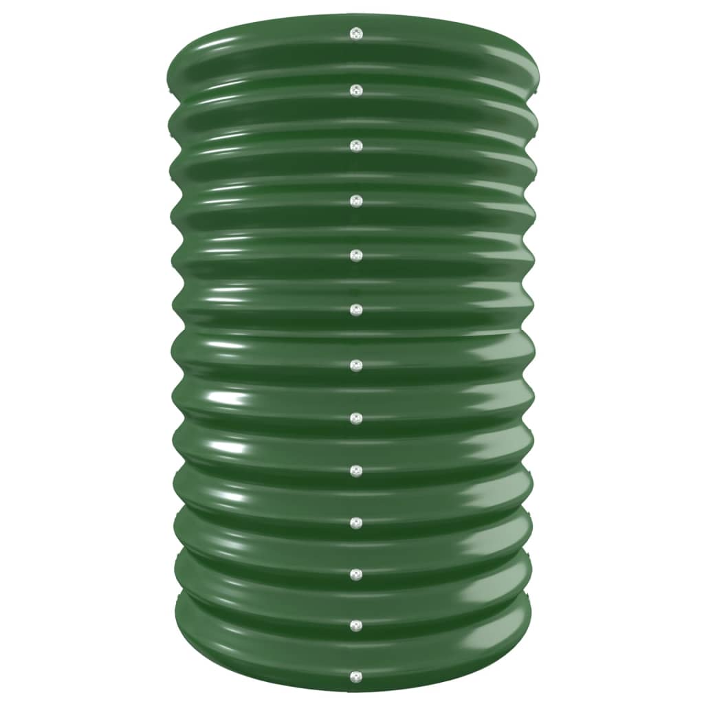 Raised Garden Bed Powder Coated Steel 332 X 40 X 68 Cm Green