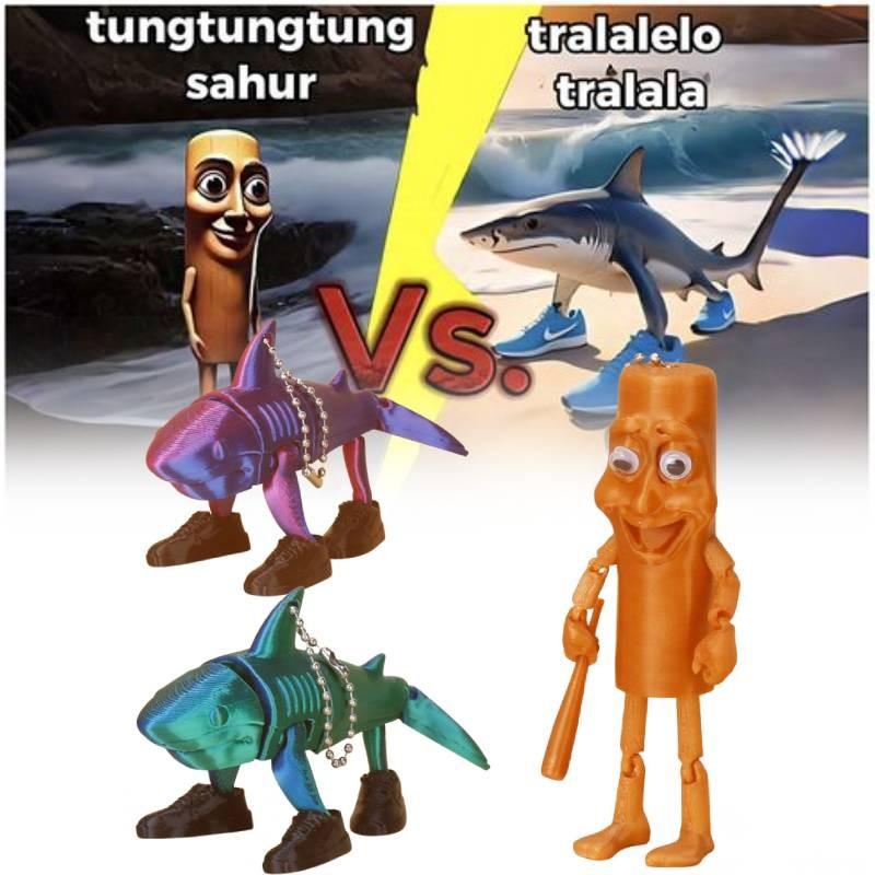 Tung Tung Tungsahur Action Figure Model 3d Printed Plastic Toy Home Decor Gift