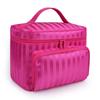 Foldable Jacquard Fabric Large Women's Makeup & Jewelry Travel Toiletry Bag