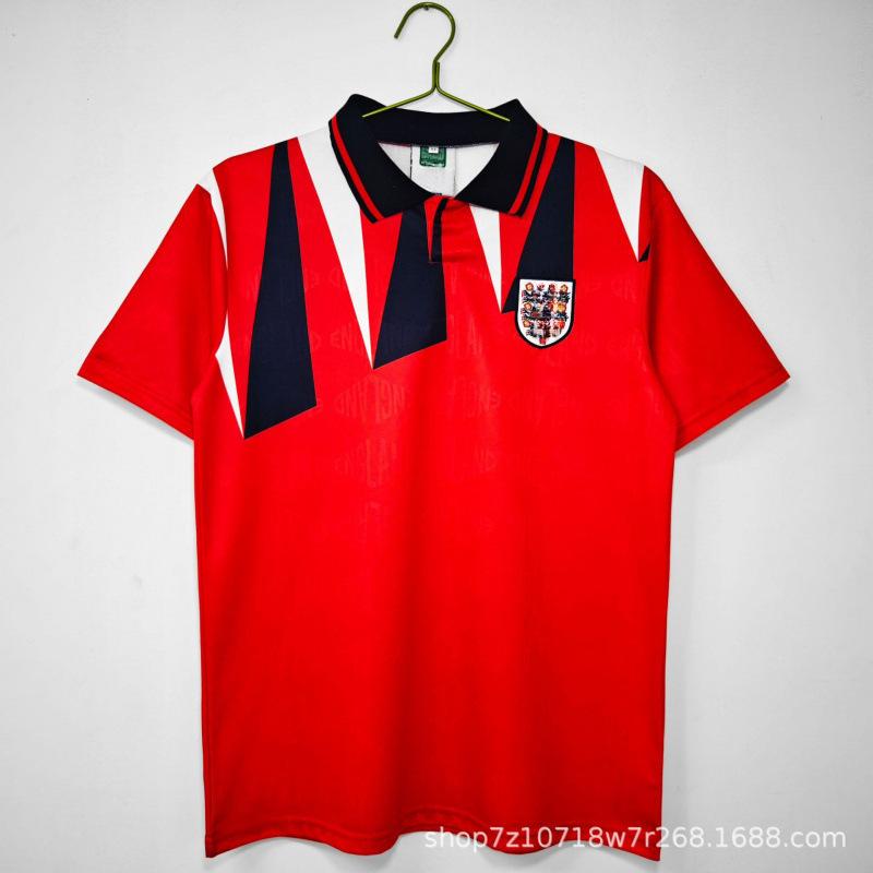Vintage England Shirt Classic Collection 1990-1996-1998-2002 Home and Away Short Sleeve Football Shirt