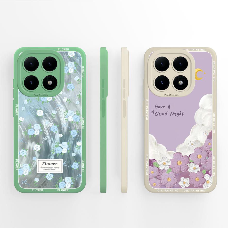 For Xiaomi15T 15TPro 15 15Pro Cases Fashion Flower Advanced Sense Fall Prevention Bumper For Xiaomi 15T Pro 15 Pro Back Cover