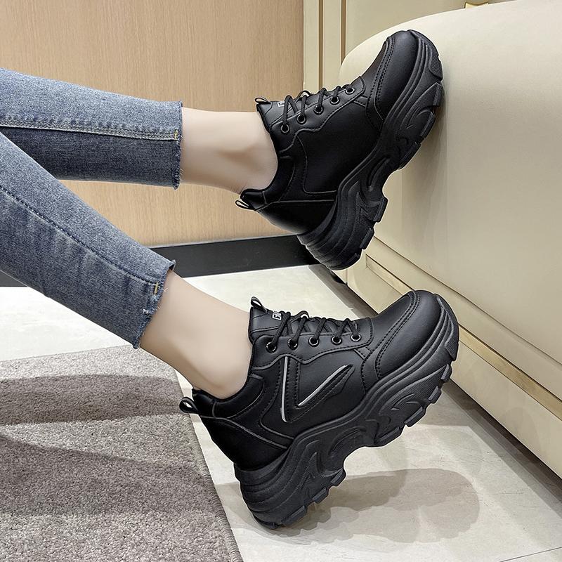 

Spring Autumn Breathable Mesh Sneakers Hidden Increasing Sport Shoes New 2024 Woman Wedge Casual Chunky Shoes Platform Shoes