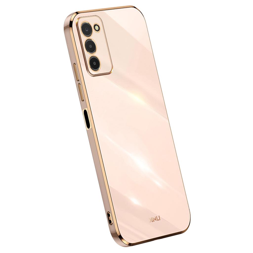 XINLI TPU Phone Cover for Samsung Galaxy A03s (164.2 X 75.9 X 9.1mm),Electroplating Anti-shock Mobile Phone Case