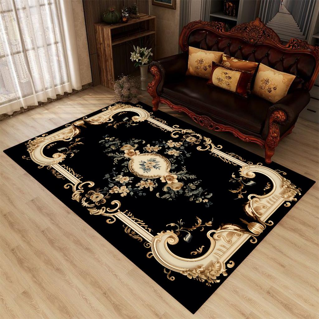 Persian Classical Style CARPET FOR LIVE ROOM Washable Soft Lounge Rug Room Decor Home Mats Easy Clean 160x230 Flannel Office 