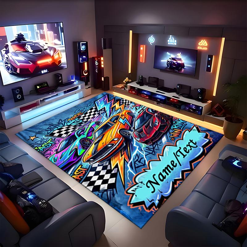 1PC Custom Name Dreams Theme Floor Mat Ideal for Living Room, Game Rooms, Office, Bedroom, Office Floor Mat , Floor Mats for Home