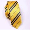 2024 New British Stripes Korean Version of The Tie Fashion Polyester Silk Tie