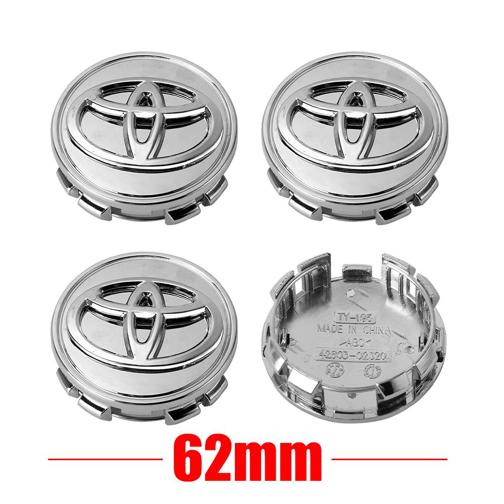 Pokličky kol 56/62 mm Dekorativní znak na střed kola auta Pokličky kol pro Toyota C-hr Rav4 Mirai Hilux Avensis Prius Auris Coro