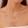 Fashion Necklace Women'S Stainless Steel Temperament Light Luxury Heart Earrings Collarbone Chain Set