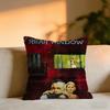Rear Window Cushion Cover Cozy Velvet Throw PillowSoft Warm Cushion For Sofa  Bed