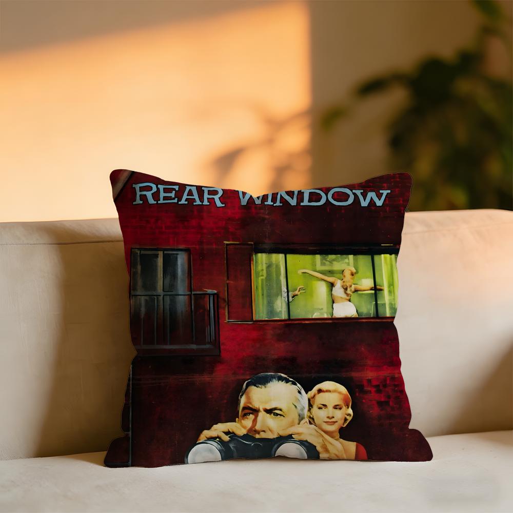Rear Window Cushion Cover Cozy Velvet Throw PillowSoft Warm Cushion For Sofa  Bed
