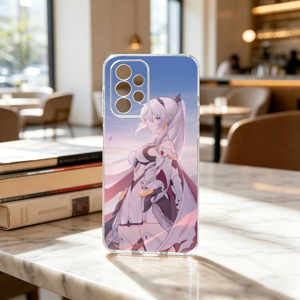 K-kiana Honkai-i Impact Game Phone Case Transparent Silicone Soft For Samsung S25,S24,S21,S22,S23,S30,Ultra,S20,Plus,Fe