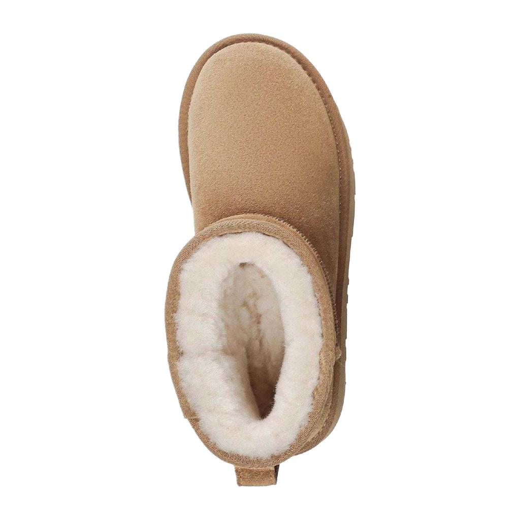 EverAu Damen Mini Klassische Rinds Wildleder Stiefel