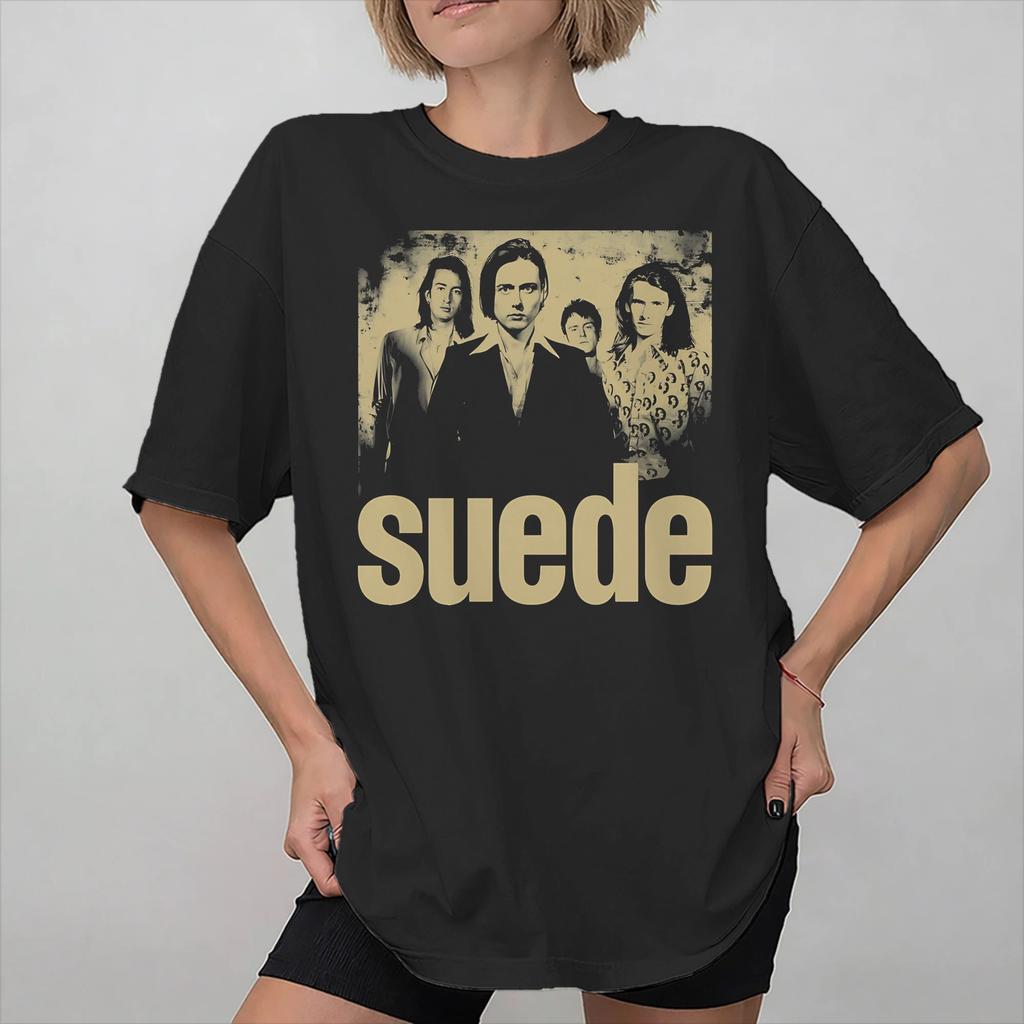 All Seasons Suede rock band T Shirt For Unisex Cotton Tee Shirt Short Sleeve Clothes