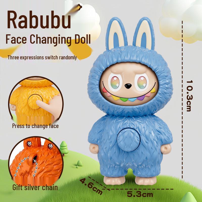 

Creative Cartoon Face-Changing Doll Keychain - Decompression Trendy Toy Pendant