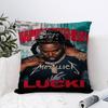 Rapper W-WAKE UP LUCKI 45*45cm Cushion Cover Pillow Cover Decor Pillowcase Home Pillowcase for Couch Pillow