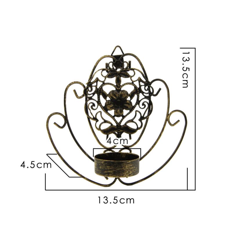 Świecznik naścienny Kreatywny Retro Liść miłorzębu Dekoracyjny świecznik Romantyczny ślub