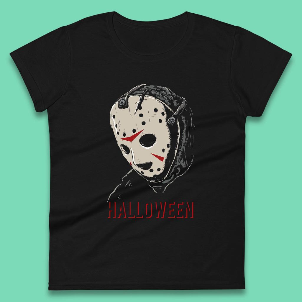 Jason Voorhees Face Mask Halloween Friday The 13th Horror Movie Character Womens Tee T Shirt Mens Tops Unisex Top