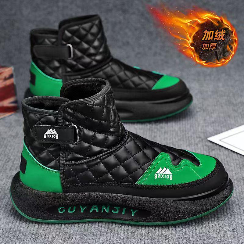 

Хлопковая обувь зима новая мужская обувь мужская повседневная кожаная обувь высокие ботинки Мартин обувь на платформе мужская корейская версия универсальная черная обувь 39