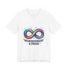 Neurodivergent & Proud Infinity Symbol T-shirt Tops Tees Unisex | Rainbow Awareness Tee