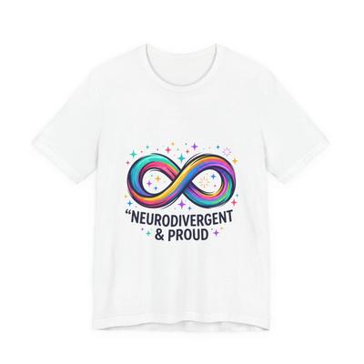 Neurodivergent & Proud Infinity Symbol T-shirt | Rainbow Awareness Tee