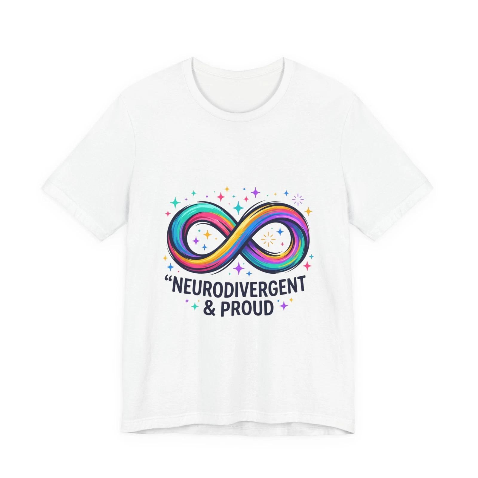 

Neurodivergent & Proud Infinity Symbol T-shirt | Rainbow Awareness Tee M