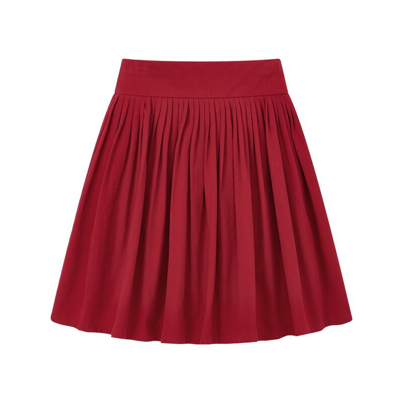 ELLE KIDS Girls' Wide Waist Pleated A-Line Skirt