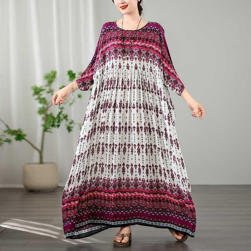 Plus cover up thin V-neck long dress
