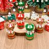 6pcs/box Christmas Wooden Carousel Horse Miniature Ornaments Xmas Tree Hanging Pendant New Year Gift Toy for Kid Home Party Deco