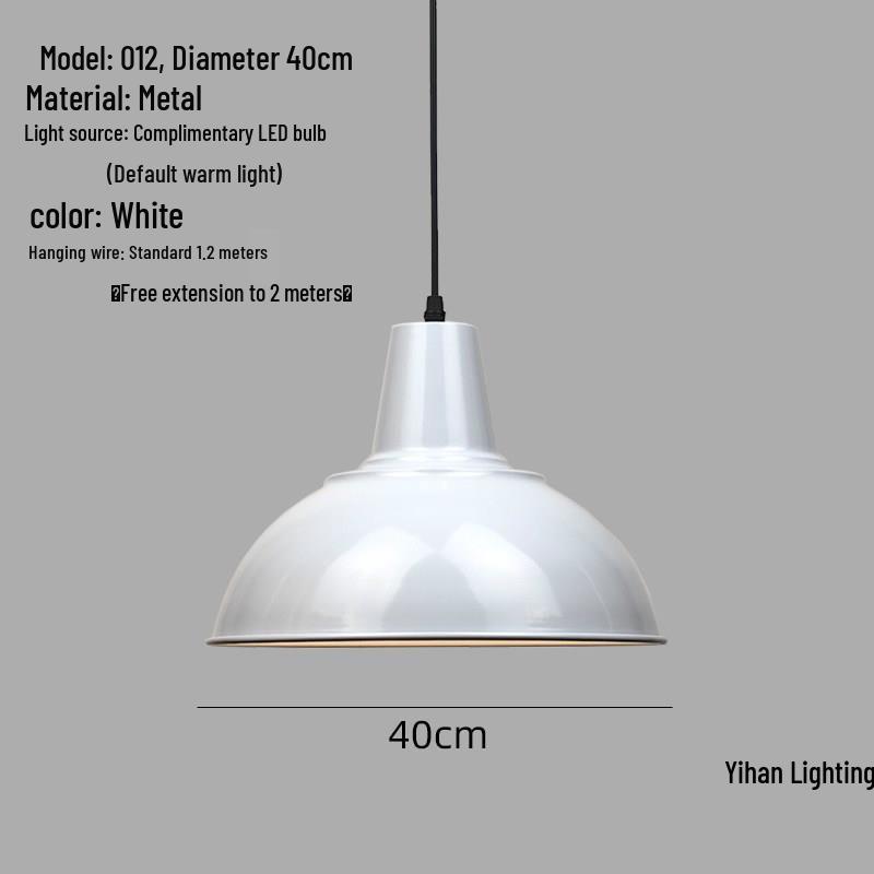 Modern Nordic Single-Head Pendant Light for Hotels, Bars, and Restaurants - Industrial Retro Style Lampshade.