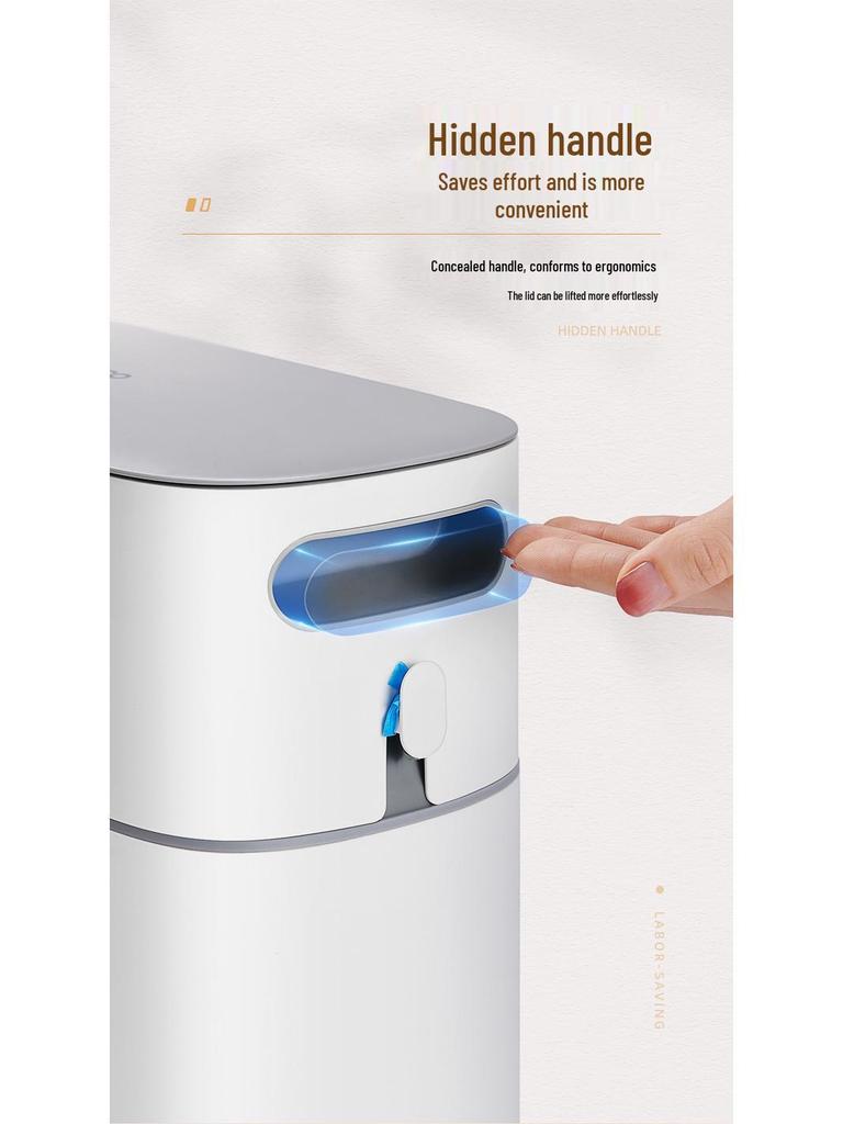 Yikoko 2023 Luxury Large-Capacity Trash Can with Lid for Bathroom, Kitchen, or Living Room.