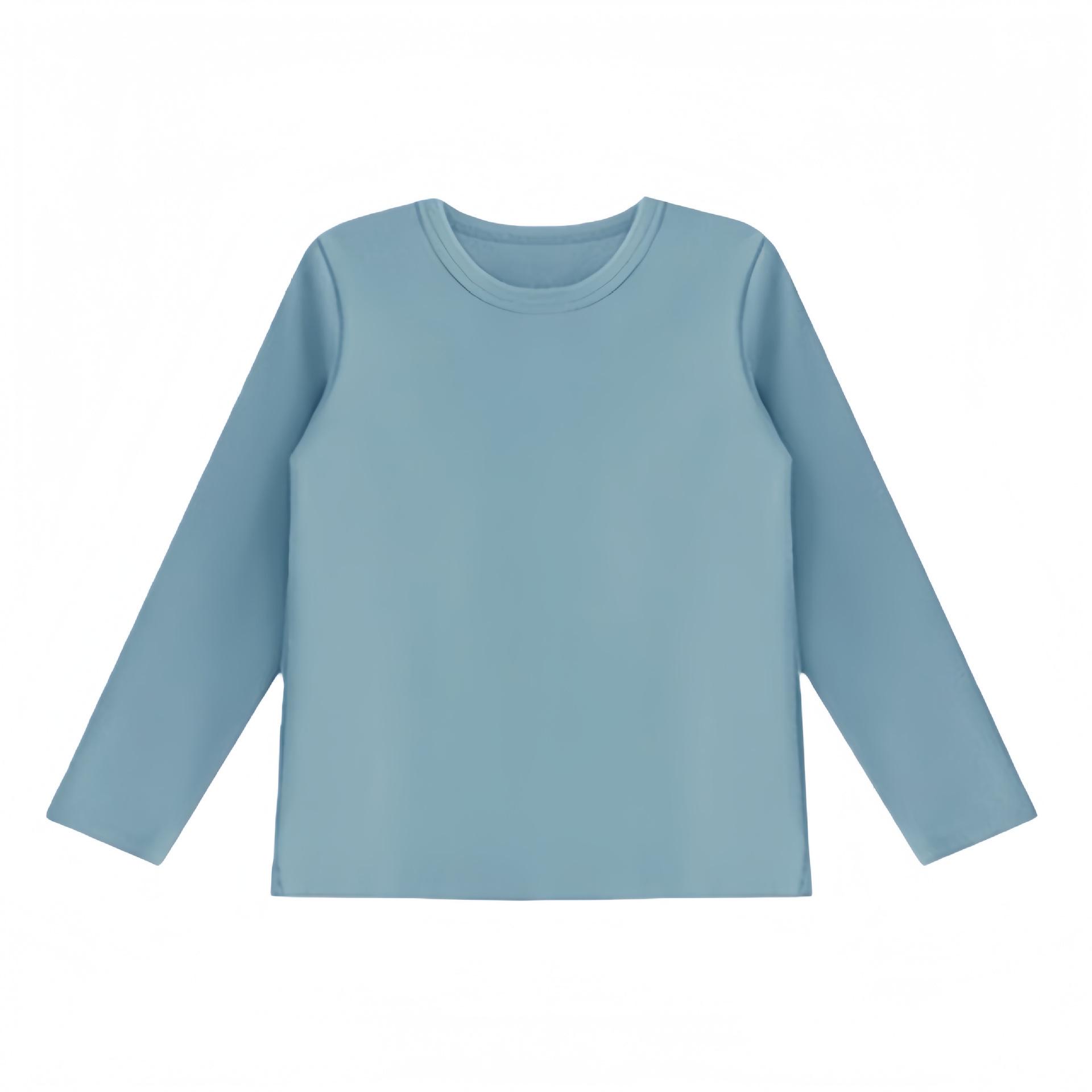 

Дитячий топ з довгим рукавом - Базовий шар - Однотонна біла або чорна футболка зі 100% бавовни для хлопчиків та дівчаток, для весни/осені 100 cm