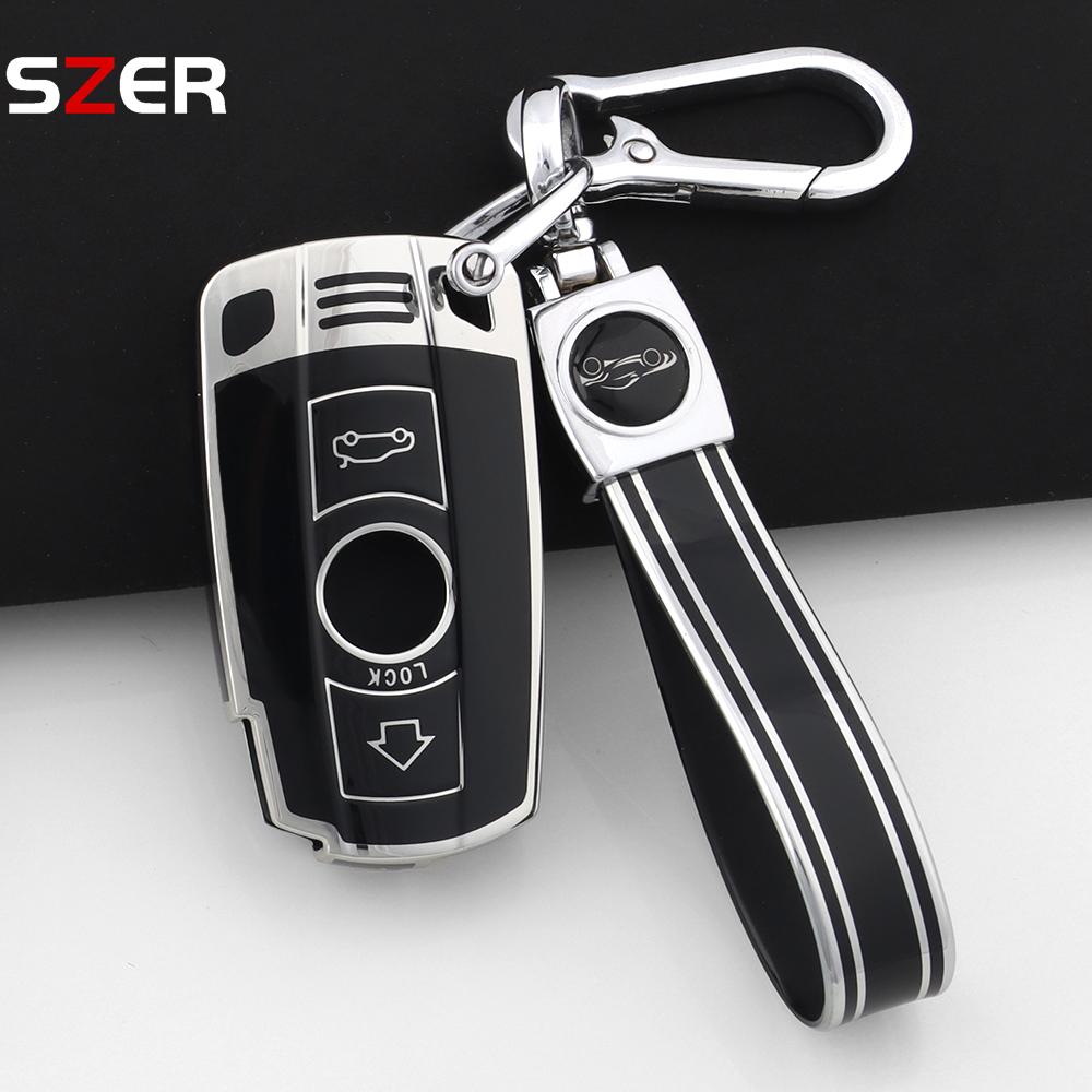 For Bmw E90 E60 E70 E87 3 5 6 Series M3 M5 X1 X5 X6 Z4 E71 E72 E88 E89 E91 E92 Fashion Tpu Car Key Case Cover Protector Keychain