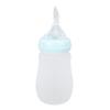 Drinking Aids Feeding Cup Squeeze Controlled Silicone Food Dispensing Spoon Feeder with Straw