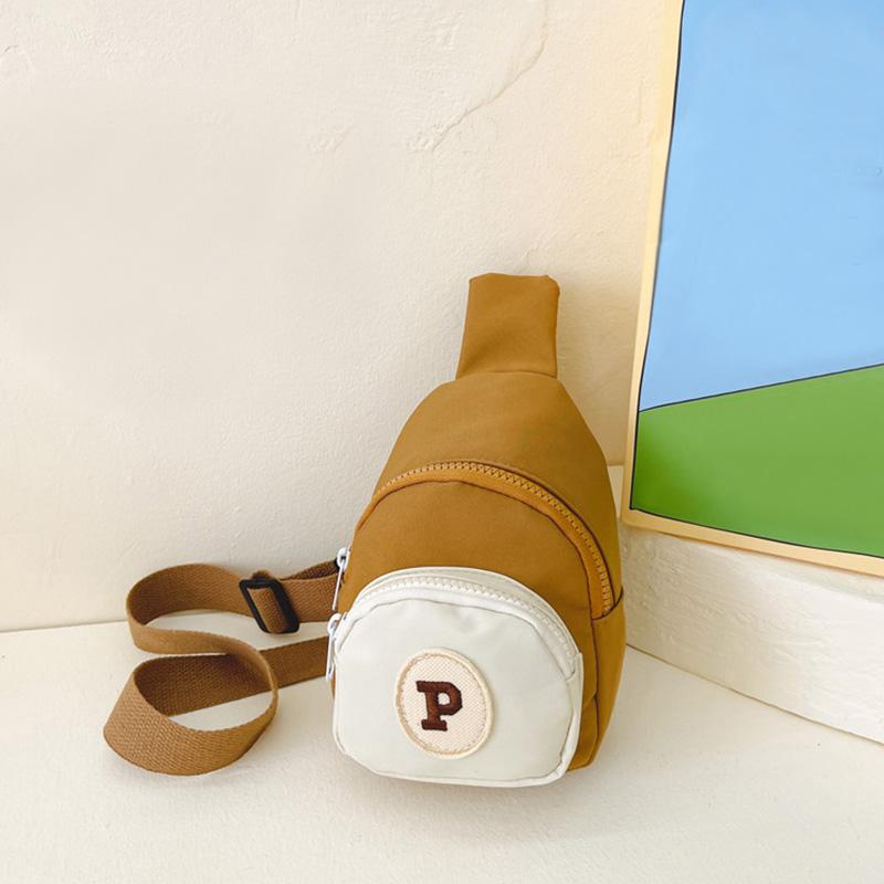 Children's Bag Boy Crossbody Bag Letter Contrast Color Kids Chest Bag