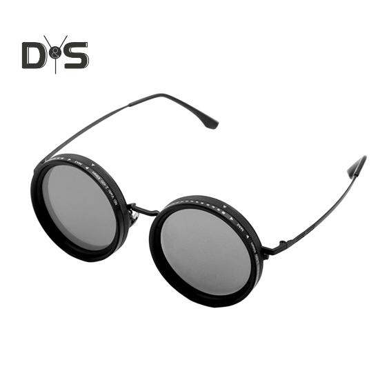 Ochelari polarizați rotunzi cu lentile cu filtru ND 1-9 viteze Ochelari de soare cu nuanță reglabilă Protecție UV Bărbați Pescuit pe plajă Conducere Ochelari de ciclism Ochelari