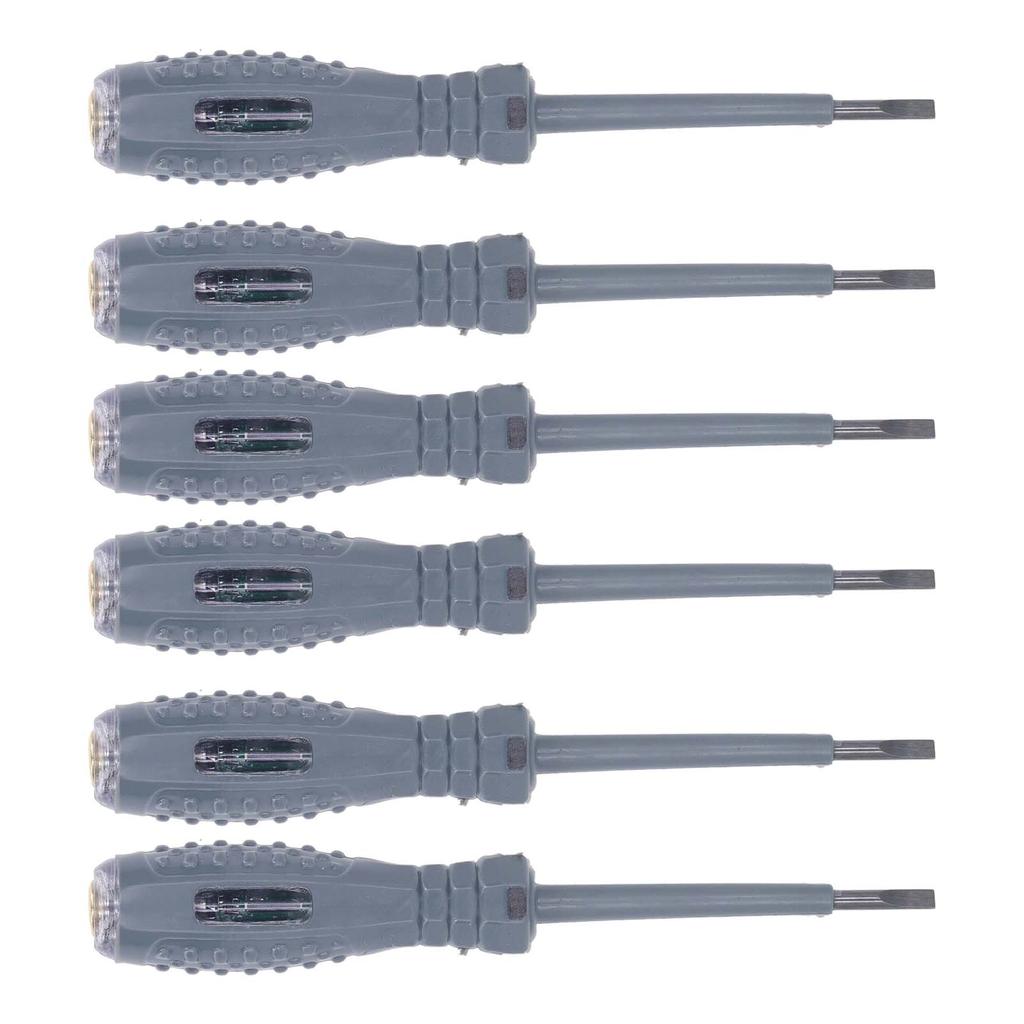 6 Pcs Voltage Tester LED Color Light High Brightness Non Contact Electrical Tester Pen for Maintenance