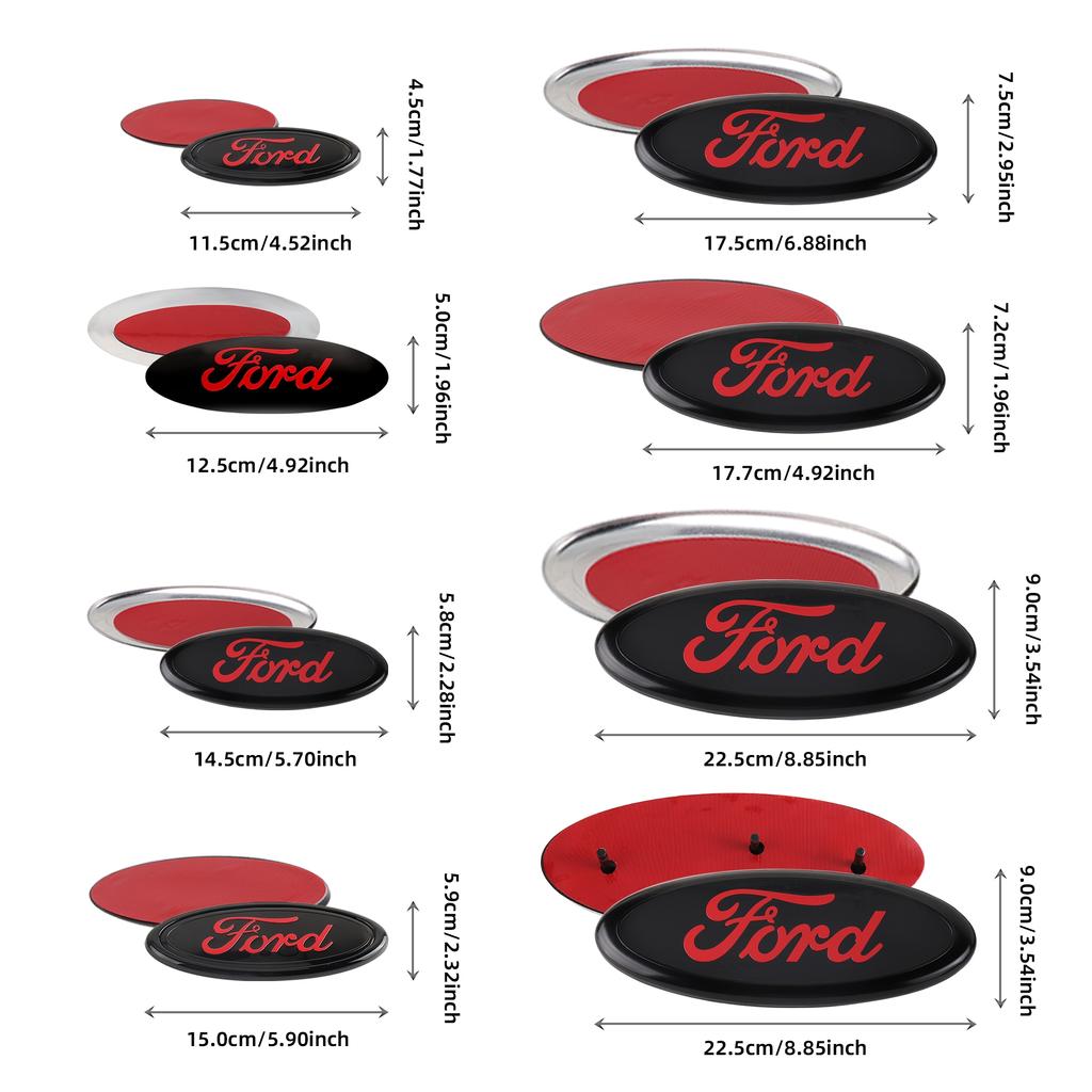 Car Front Radiateor Badge Sticky Cover Decals Rear CXJHU8 Trunk Lid Stickers For Ford Focus 2 Mk3 Mondeo Fiesta Mk4 Mustang Ranger Kuga