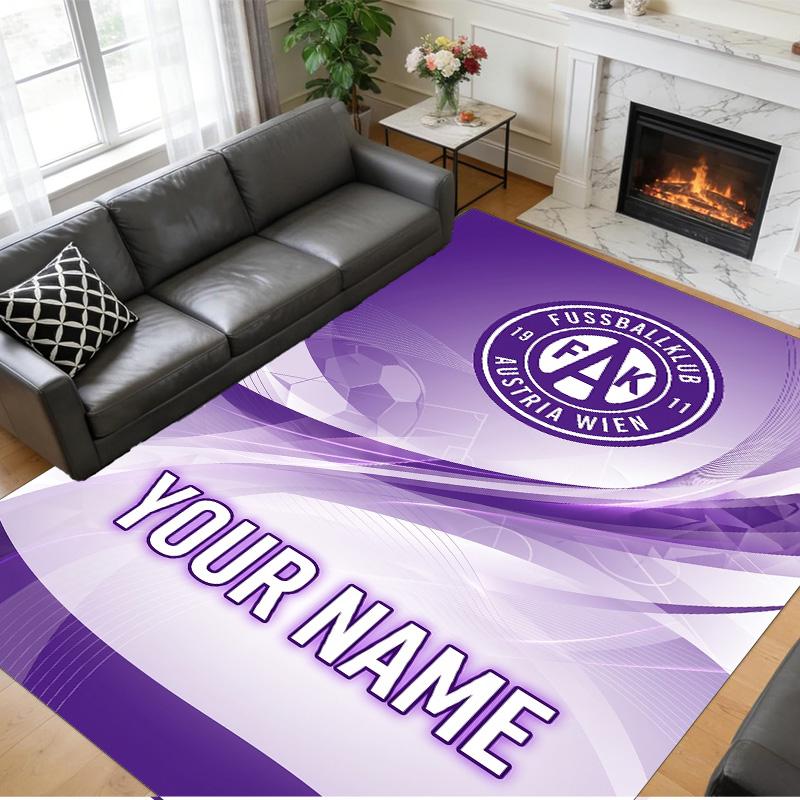 Crystal Velvet Rug Custom Name Text, Soft Non Slip Floor Mat Home DecorAustria Wien FC