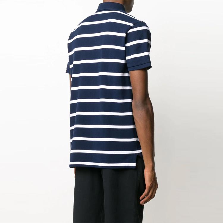 Polo Ralph Lauren Striped Loose Fit Short Sleeve Polo Shirt Men Tops Blue 710795723-001