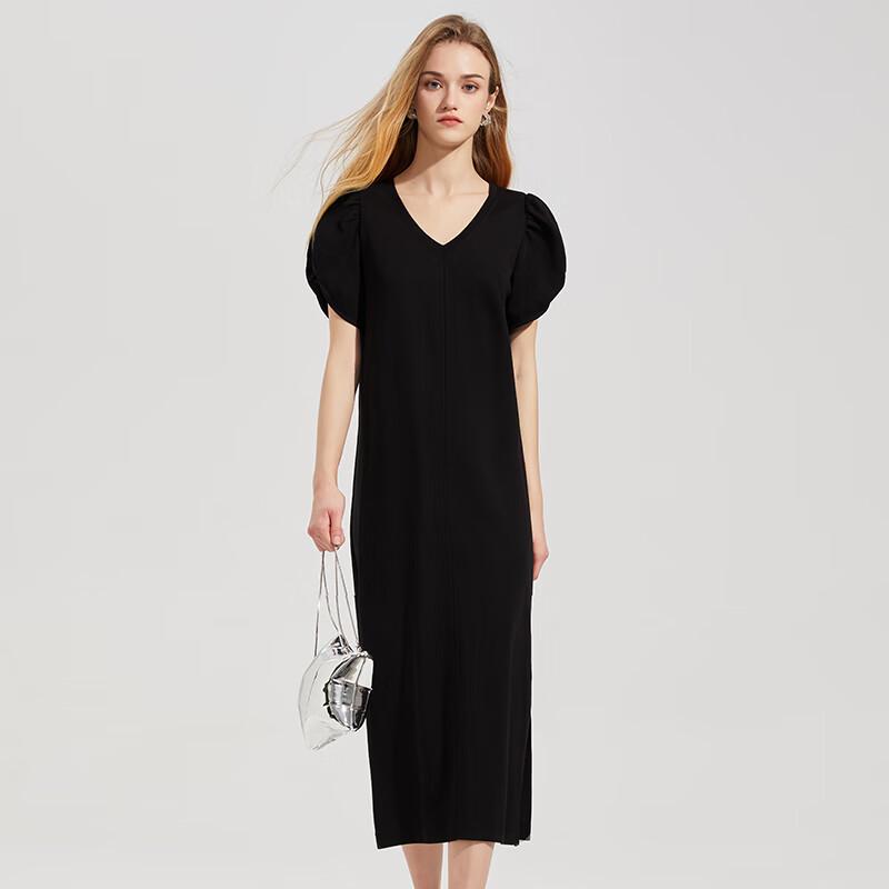 

Women s Knit Short Sleeve Mid-Length Dress S