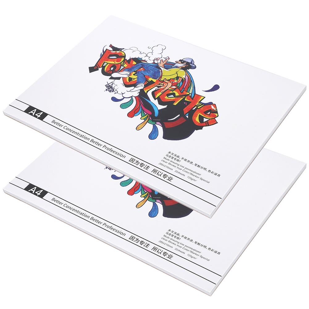 2Pcs Marker Pad Special Book A4 PlasticBound HandPainted Paper Painting Tools