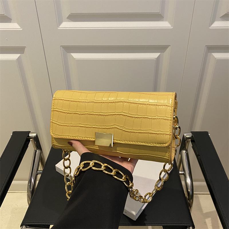 Summer new bag retro versatile crocodile pattern small bag chain bag handbag messenger bag small fragrant shoulder bag