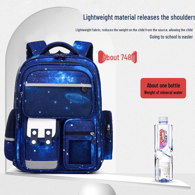 Fajny Plecak o Dużej Pojemności i Niskiej Wadze z Motywem Gwiaźdzystego Nieba dla Dzieci