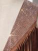 Children‘s Cowboy Fringed Vest Sparkling Rhinestones Sleeveless Open Front Waistcoat for Stage Performance Rodeo Party