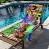 D-dora cute anime Towel Large Quick-Drying E-explorer-r Microfiber soft Beach Towel for Travel Fitness Sauna Bathing Camping