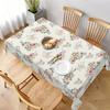 1pc Dish Cloth Polyester Tablecloth Pink Vintage Beautiful Rose Flower Party Table Tablecloth, Spring Summer Floral Table Cover